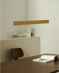 LED závesné svietidlo v zlatej farbe s kovovým tienidlom Boadella – Kave Home