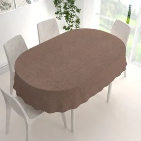 Biante Dekoračný oválny obrus Porto PRT-016 Hnedá režná 50x100 cm