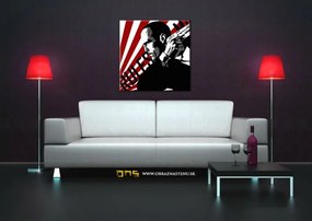 Ručne maľovaný POP Art obraz THE TRANSPORTER - KURIÉR  kur2