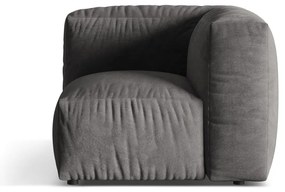 Sivý zamatový modul pohovky (variabilný) Martina – Micadoni