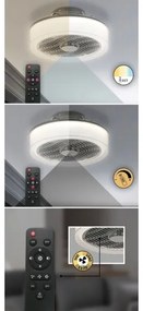 Rabalux - LED Stmievateľné stropné svietidlo s ventilátorom LED/30W/230V + DO