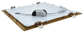 LED Podhľadové svietidlo SQUARE LED/24W/230V 4200K 29,2x29,2 cm hnedá