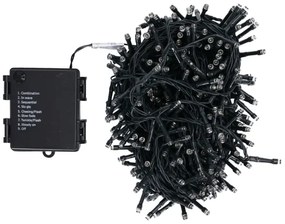 Aigostar - LED vonkajší vianočný svetelný reťazec 500xLED/8 funkcií 4xAA 25,3 m teplá biela