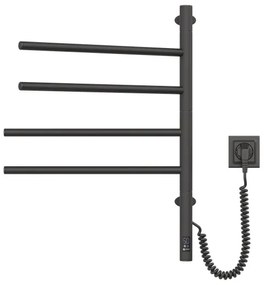 Elektrický otočný sušiak na uteráky ARABESQUE 150W/230V 64,6cm IP44 čierny