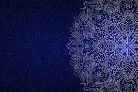 Tapeta tmavo-modrá Mandala