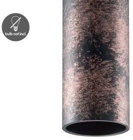 Luster na lanku SAGA 1xE27/40W/230V čierna/bronzová