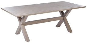 Hliníkový záhradný stôl 200 x 105 cm béžový CASCAIS Beliani
