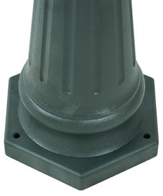 Klasická vonkajšia lampa tmavozelená 217cm 3-svetlá IP44 - New Haven