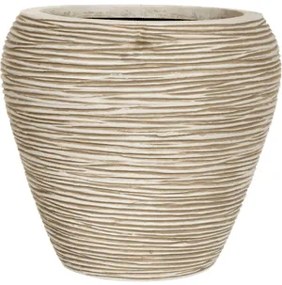 Capi Nature Vase tapering round rib I ivory 31x28 cm