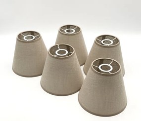 Brilagi - LED  Prisadený luster ANTHONY 5xE14/40W/230V dub/béžová