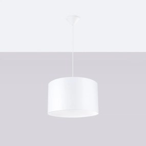 Závesné svietidlo Nova, 1x biele textilné tienidlo, (fi 40 cm)