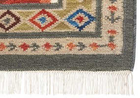 Vlnený kelímový koberec 140 x 200 cm viacfarebný URTSADZOR  Beliani