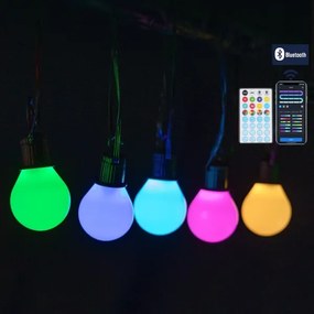 Aigostar - LED RGBICW Inteligentný vonkajší svetelný reťazec MESH 25 × LED 5 m IP44 + diaľkové ovládanie