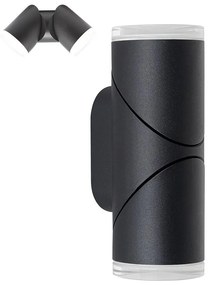 Prezent 28210A - LED Vonkajšie nástenné bod. sviet. AKARA 2xLED/5W/230V IP65 čierna