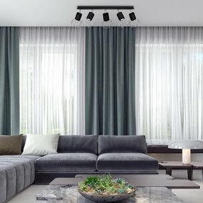 Bodové svietidlo DANTE 5xGU10/25W/230V čierna/lesklý chróm