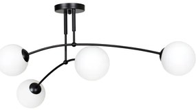 Luster na tyči PREGOS 4xE14/10W/230V čierna