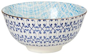 ORNAMENTS Miska so zlatým okrajom 240 ml - modrá