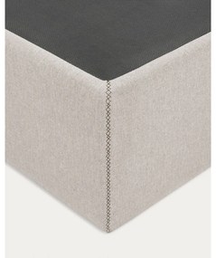 Béžová čalúnená jednolôžková posteľ s úložným priestorom 90x190 cm Matters – Kave Home