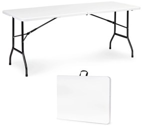ModernHome Záhradný cateringový stôl, skladací 180 cm biela