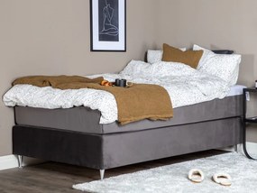 Furudal 120 boxspring posteľ sivý zamat čelo Sarna