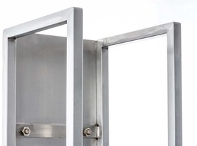 Nástenný stojan na palivové drevo Spark 100, nerezová oceľ