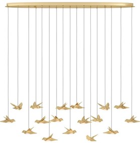 Eglo 390399 - LED Stmievateľný luster na lanku PARATEBUENO 17xLED/3W/230V zlatá