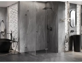 Mexen Lunar-F, skladací sprchový kút pravý 85 x 80 cm, 8mm číre sklo, grafitový profil, 836-085-080-95-00-P