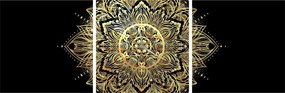 Obraz - Mandala bohatstvo (s hodinami) (90x30 cm)