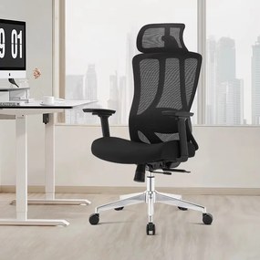 Kancelárska ergonomická stolička Neoseat TIYA — čierna, nosnosť 150 kg