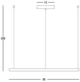 Zambelis 23034 - LED Stmievateľný luster na lanku LED/45W/230V 3000K zlatá