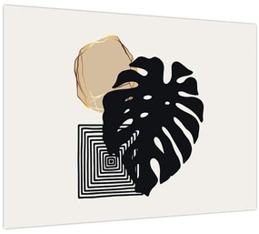 Obraz - Abstrakcia s tropickými listami N⁰2 (70x50 cm)