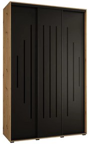 Skriňa 45 Canaris 12 150 artisan/čierna/čierna