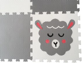 Penová podlaha na zem do detskej izby 16 dielov HNEDO-SIVÁ