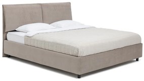 Čalúnená dvojlôžková posteľ taupe s úložným priestorom s roštom 180x200 cm Myra Pillow – Bonami Selection
