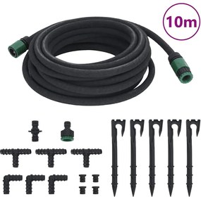 Záhradná priesaková hadica, čierna 0,6" 10 m, guma