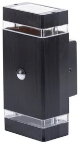 Vonkajšie nástenné svietidlo so senzorom NIZZA 2xGU10/35W/230V IP65