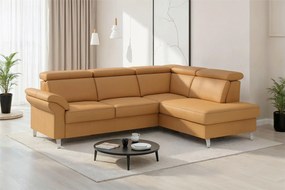 XXXLutz ROHOVÁ SEDAČKA, koža, textil, kari žltá Sit & More - Sedačky - 000144040927