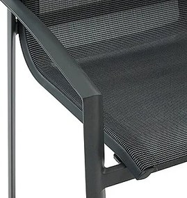 DEOKORK Hliníkové kreslo s textíliou NOVARA (antracit)