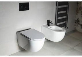 Bruckner - Závesné WC Vortex Rimless FULDA keramika/biela