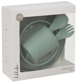 Jedálenská sada 5-dielna Platinum Silicone Sage