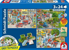 Schmidt Puzzle 3×24 dielikov Hasičský zbor
