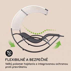 Blumfeldt The Big Easy hojdacia lehátko čierne, odolné voči poveternostným vplyvom, max. 350 kg, UV ochrana