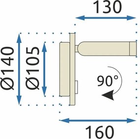 Toolight Toolight, LED nástenné svietidlo 16x14cm, 10W, APP1614-1W, čierna, OSW-06529