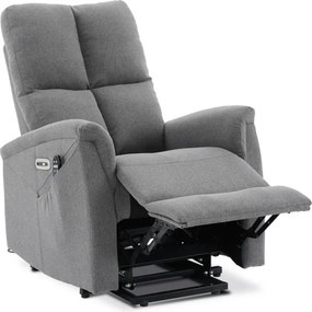 Polohovacie kreslo sivý, elektrické TV-929 GREY2