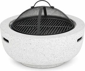 BBQ Meeting Záhradné ohnisko s roštom a príslušenstvom 60 × 60 × 42 cm – záhradný krb, ohnisko a gril v jednom