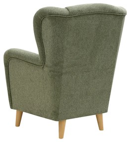 FINES zelené kreslo ušiak Aladin