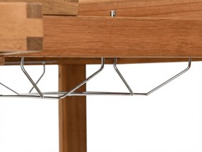 Záhradný servírovací stolík na kolieskach GRIL PARTY, akáciové drevo