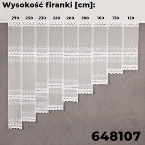 Biela žakarová záclona FILIPA so zaujímavým vzorom  - šité na mieru