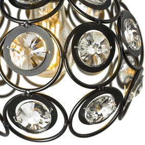 Stropné svietidlo KRYSTAL APP203 čierne