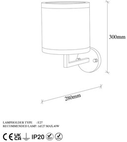Nástenné svietidlo v zlatej farbe Way – Opviq lights
